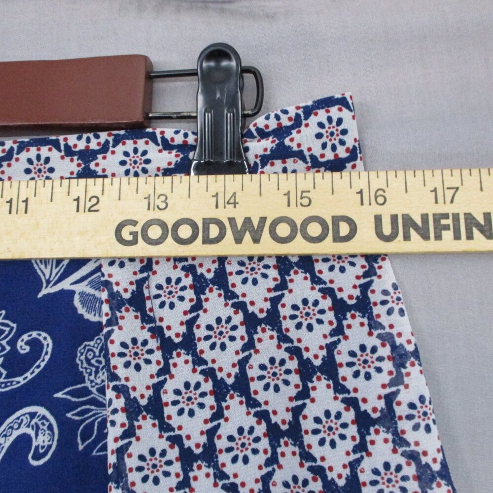 Roz & Ali Floral Semi-Sheer BOHO Midi Skirt Fairy Blue & White Women Size | 10 - Picture 8 of 15